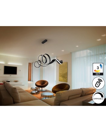 AMARA-LAMPARA HORIZONTAL-NEGRO MATE